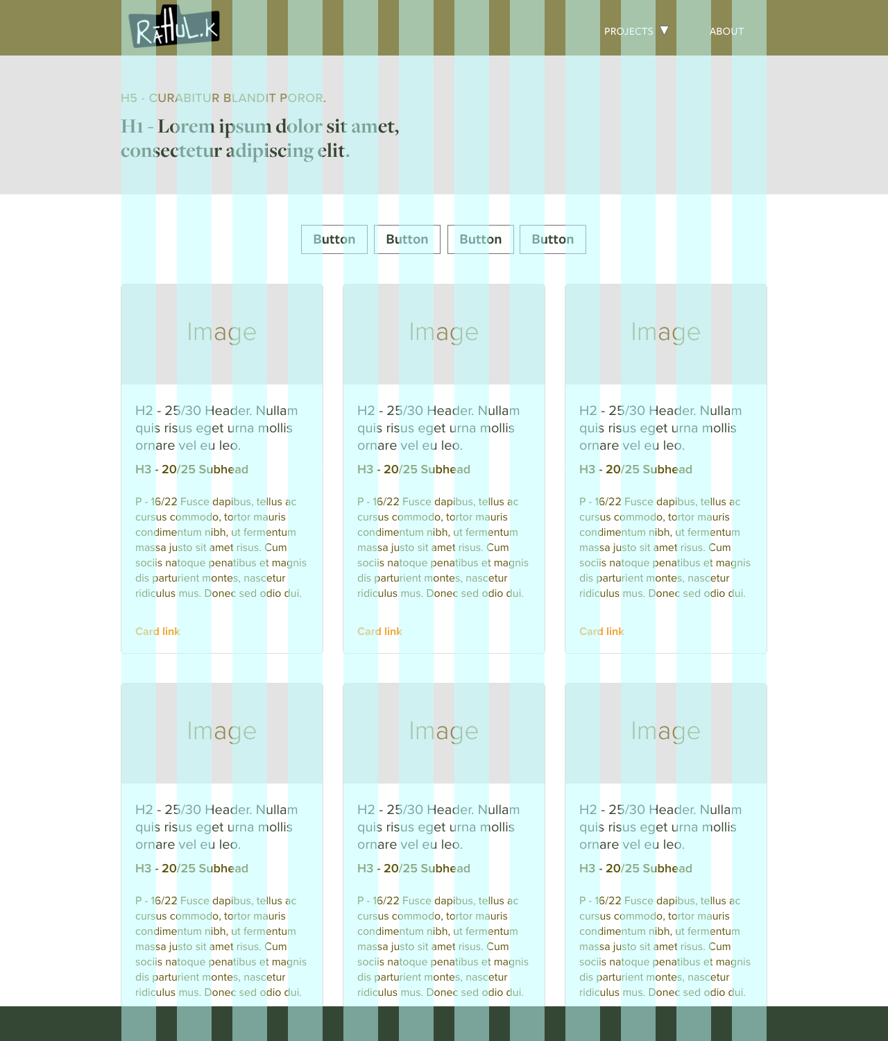 Web version of the research area pattern showing publications and posters